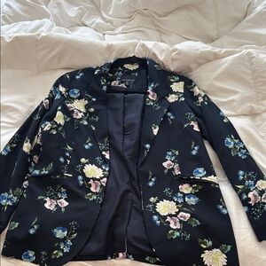 Cynthia Rowley Black Floral Blazer
